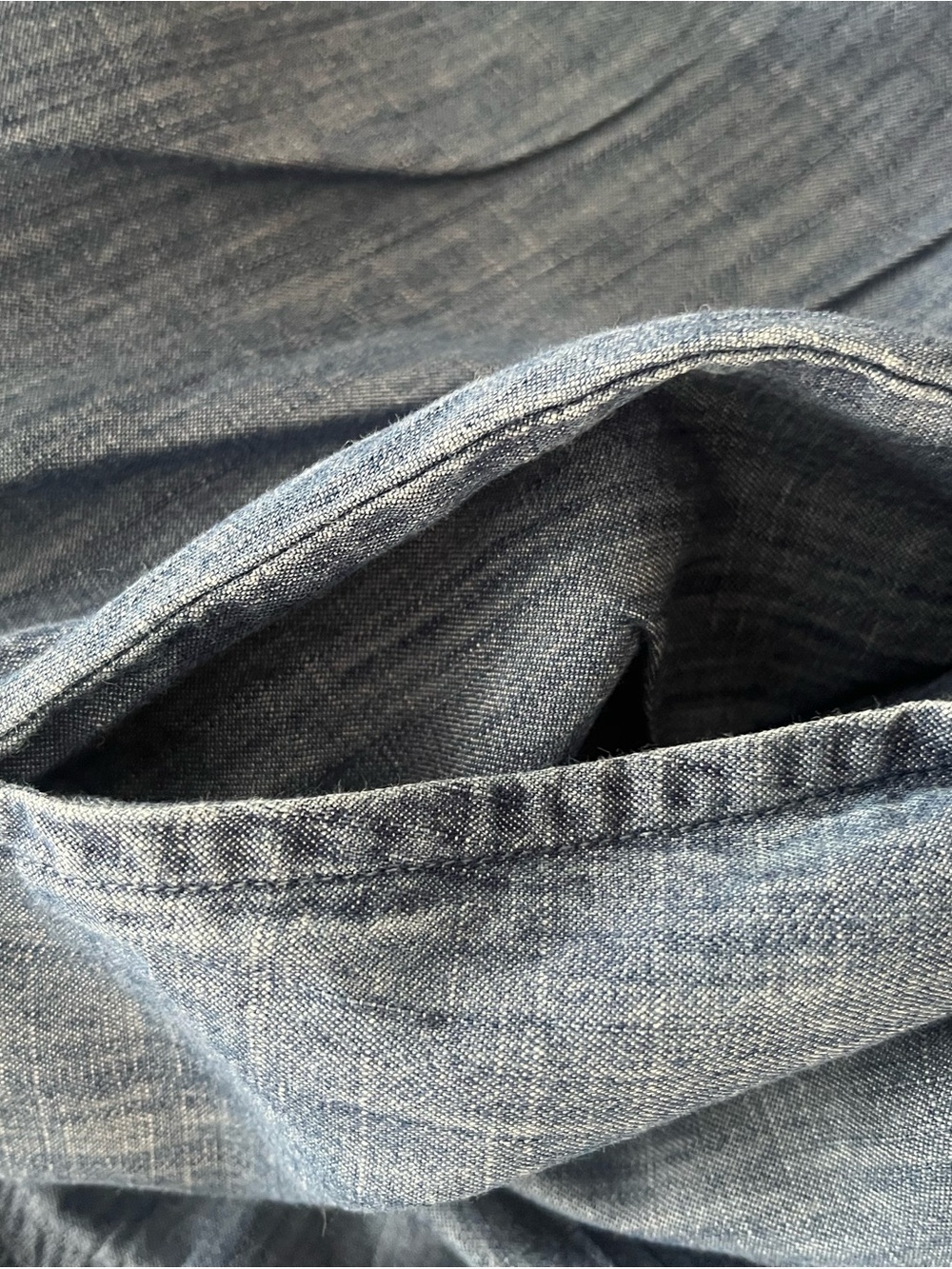 Lane Bryant Chambray Denim Tiered Midi Dress with Pockets | Size 18 - Picture 5 of 8